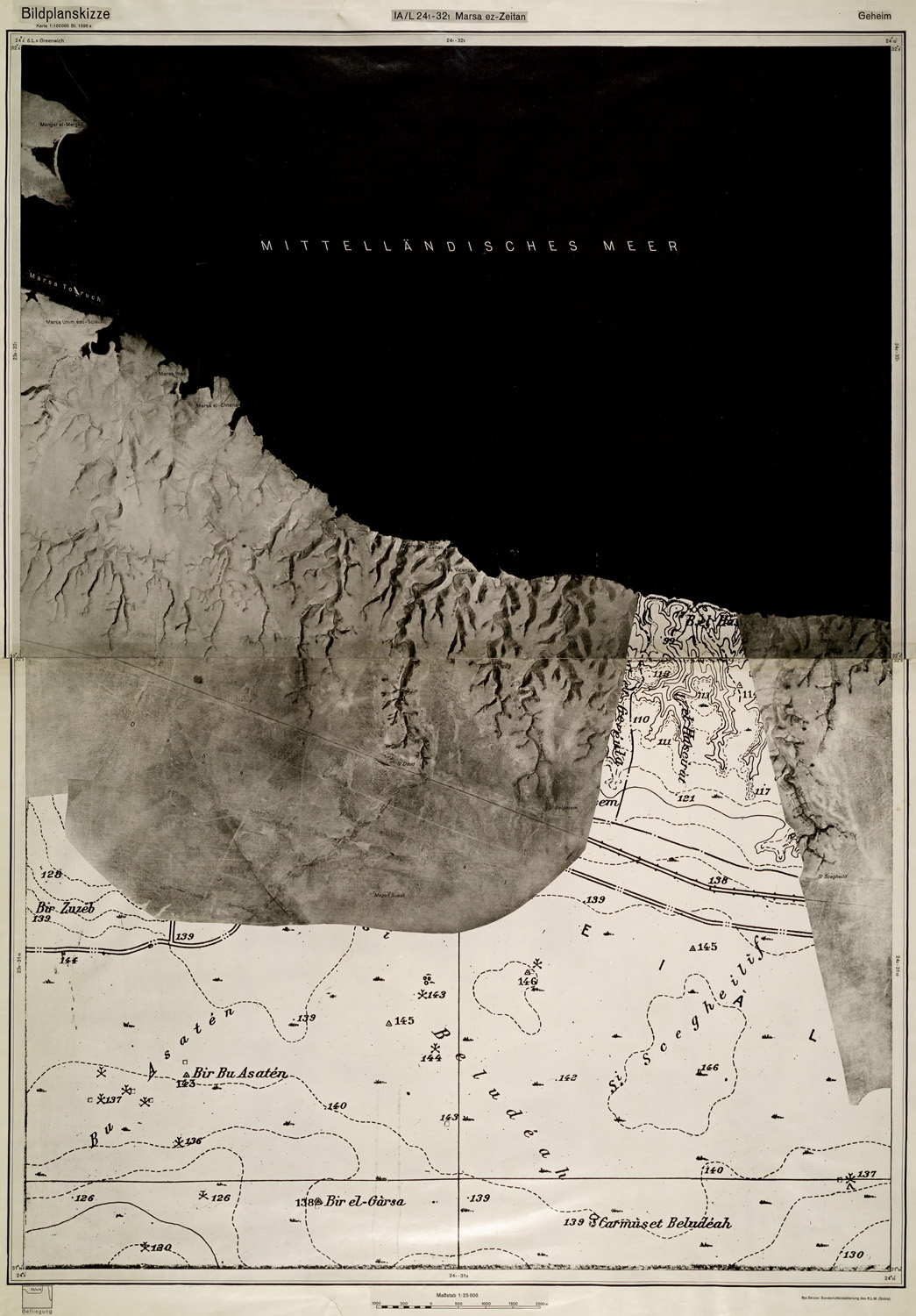 (N:31831) ZONA DI TOBRUK - FOGLIO 2. (SE005982) Carte e stampe antiche: riproduzione a colori su carta (formato A1)