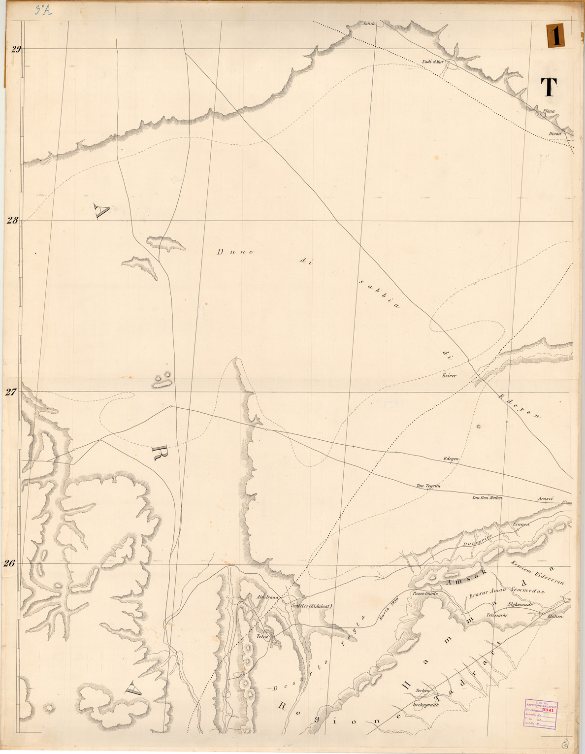 (N:35284) LIBIA - FOGLIO 07 (SE005995) Carte e stampe antiche: riproduzione a colori su carta (formato A1)