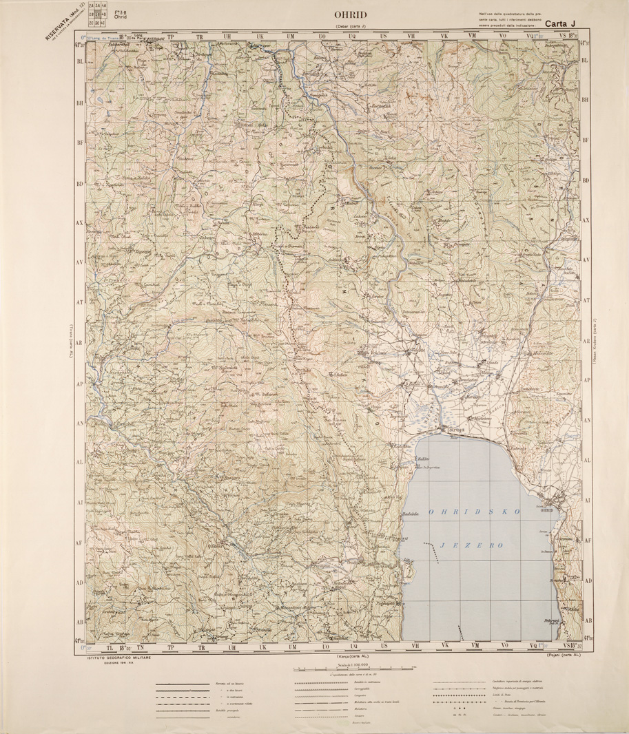 (N:31748) ALBANIA FOGLIO 3 B OHRID (SE006017) Carte e stampe antiche: riproduzione a colori su carta (formato A1)