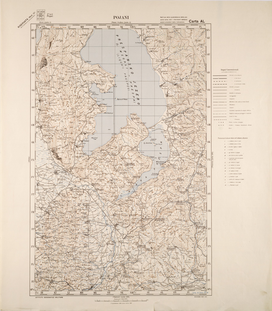 (N:31750) ALBANIA FOGLIO 4 C POJANI (SE006019) Carte e stampe antiche: riproduzione a colori su carta (formato A1)
