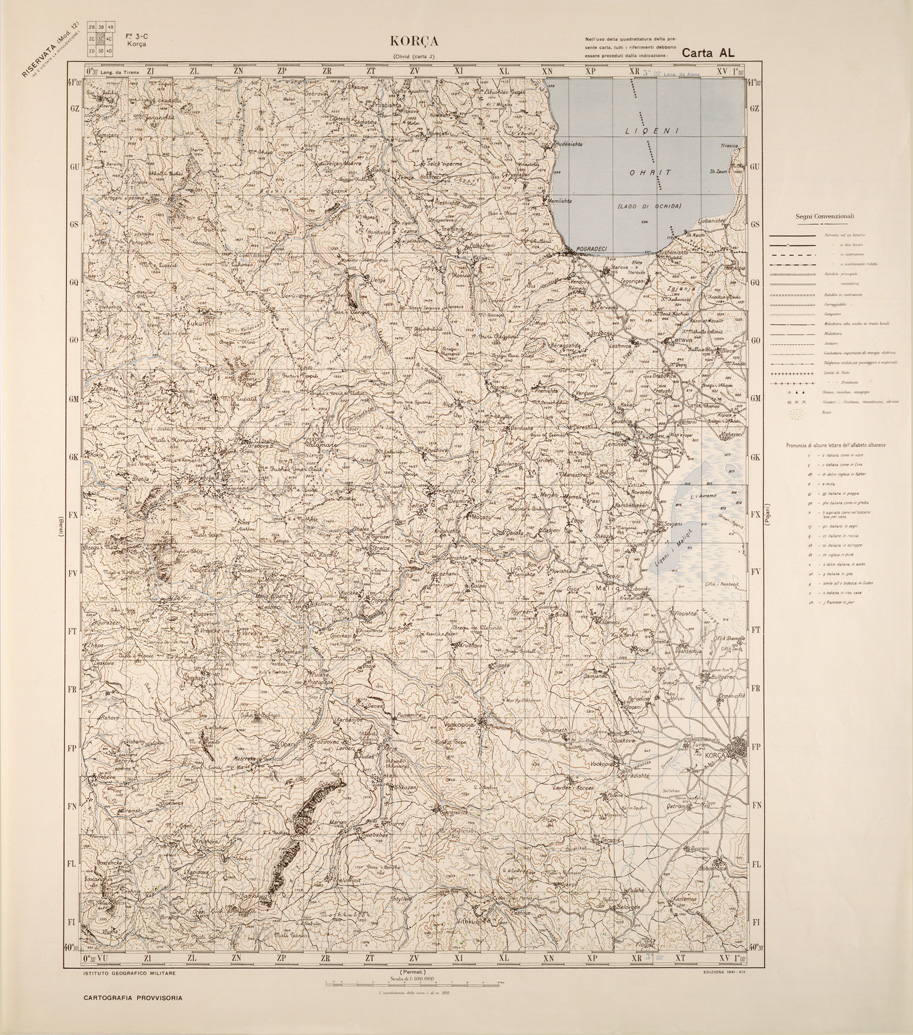 (N:31752) ALBANIA FOGLIO 3 C KORCA (SE006021) Carte e stampe antiche: riproduzione a colori su carta (formato A1)