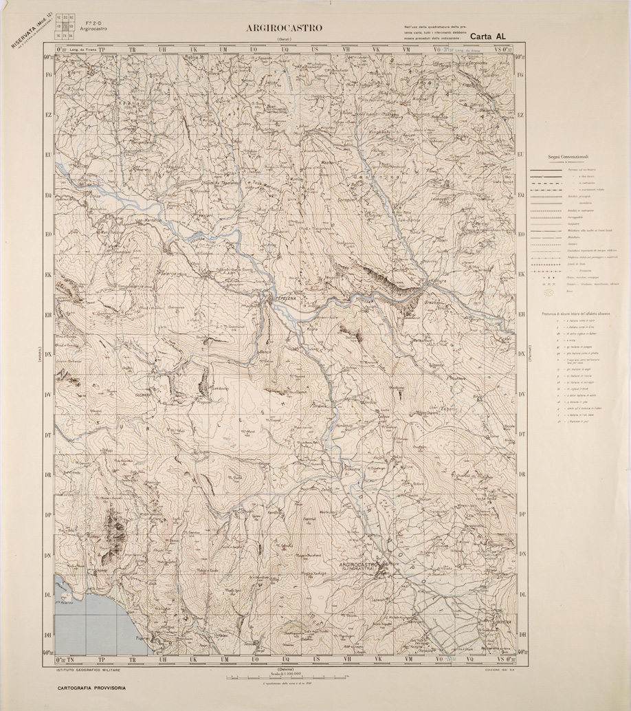 (N:31791) ALBANIA FOGLIO 2 D ARGIROCASTRO (SE006030) Carte e stampe antiche: riproduzione a colori su carta (formato A1)