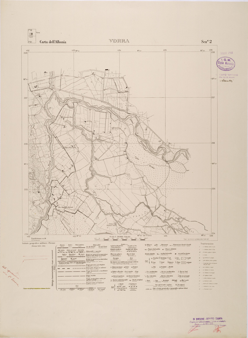(N:31852) COMUNE DI VORRA - SEZIONE 2 (SE006124) Carte e stampe antiche: riproduzione a colori su carta (formato A1)