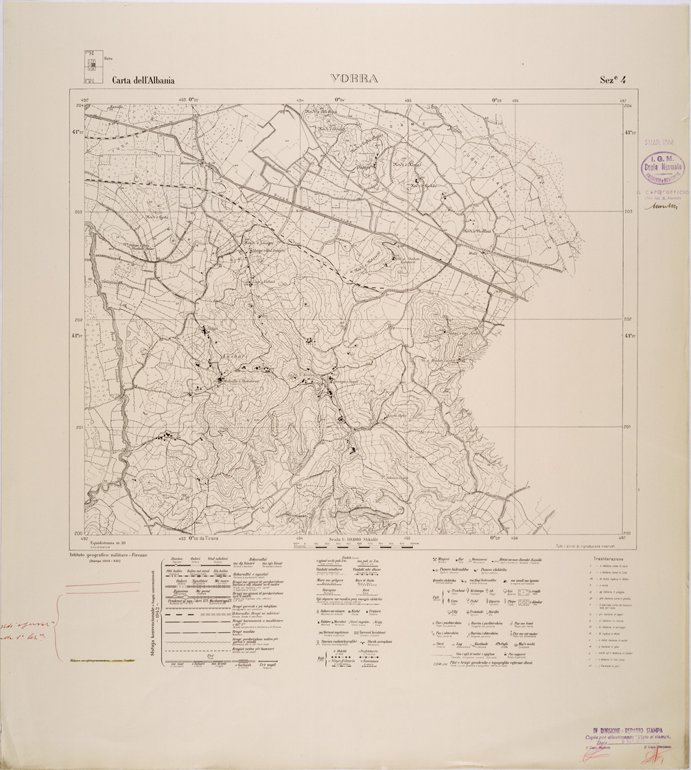 (N:31854) COMUNE DI VORRA - SEZIONE 4 (SE006126) Carte e stampe antiche: riproduzione a colori su carta (formato A1)