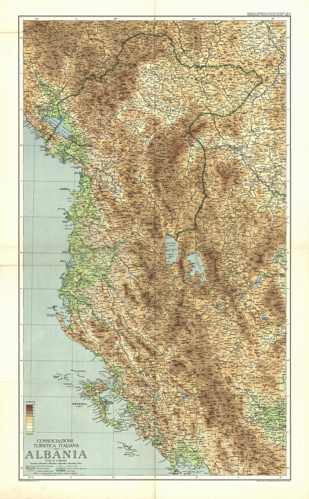 (N:31857) ALBANIA (SE006131) Carte e stampe antiche: riproduzione a colori su carta (formato A1)