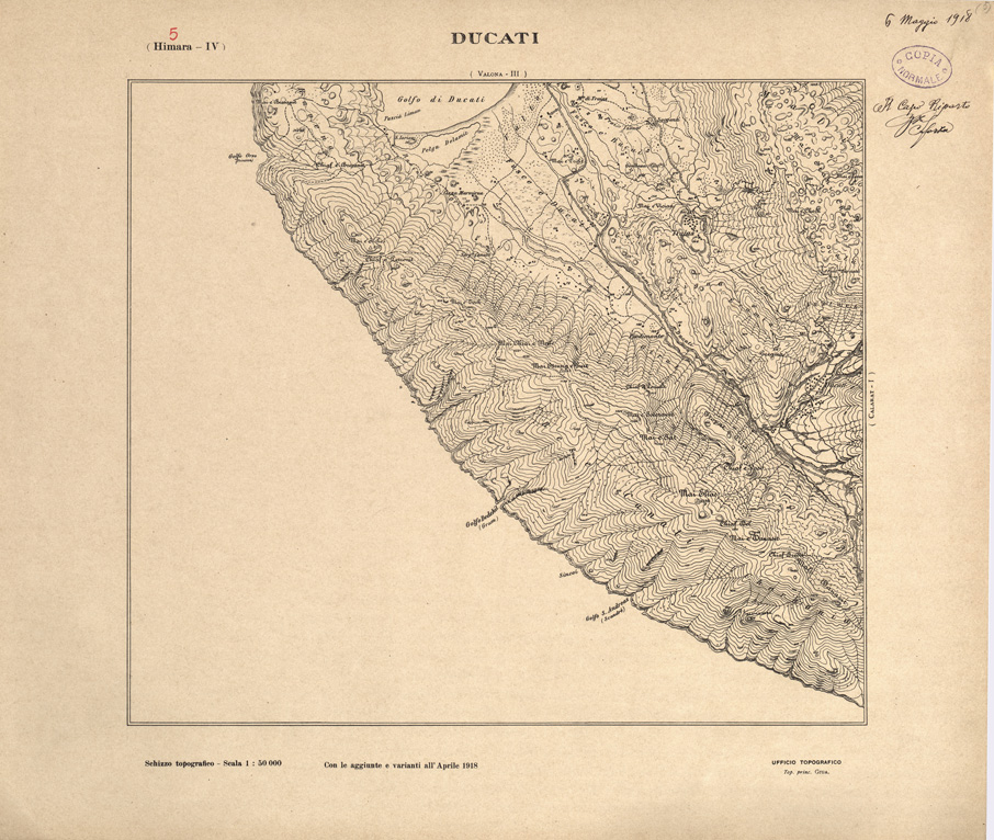 (N:31879) ALBANIA MERIDIONALE - DUCATI (SE006175) Carte e stampe antiche: riproduzione a colori su carta (formato A1)