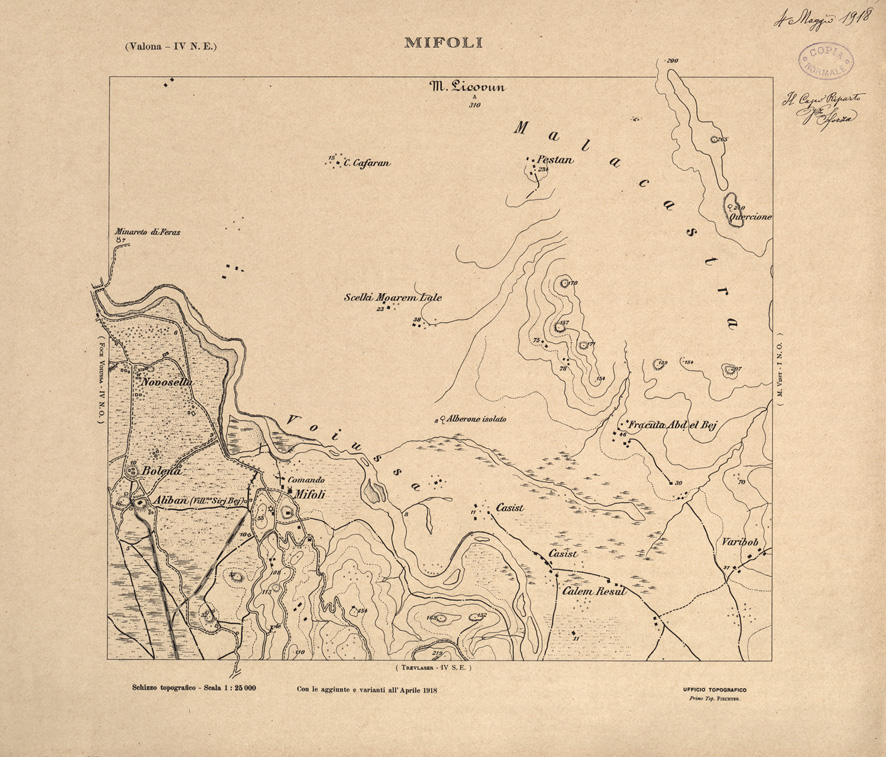 (N:31896) ALBANIA MERIDIONALE - MIFOLI (SE006193) Carte e stampe antiche: riproduzione a colori su carta (formato A1)