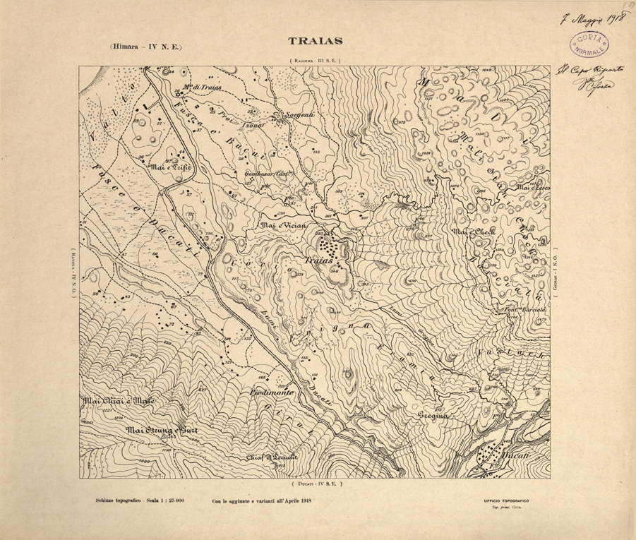 (N:31917) ALBANIA MERIDIONALE - TRAIAS (SE006214) Carte e stampe antiche: riproduzione a colori su carta (formato A1)