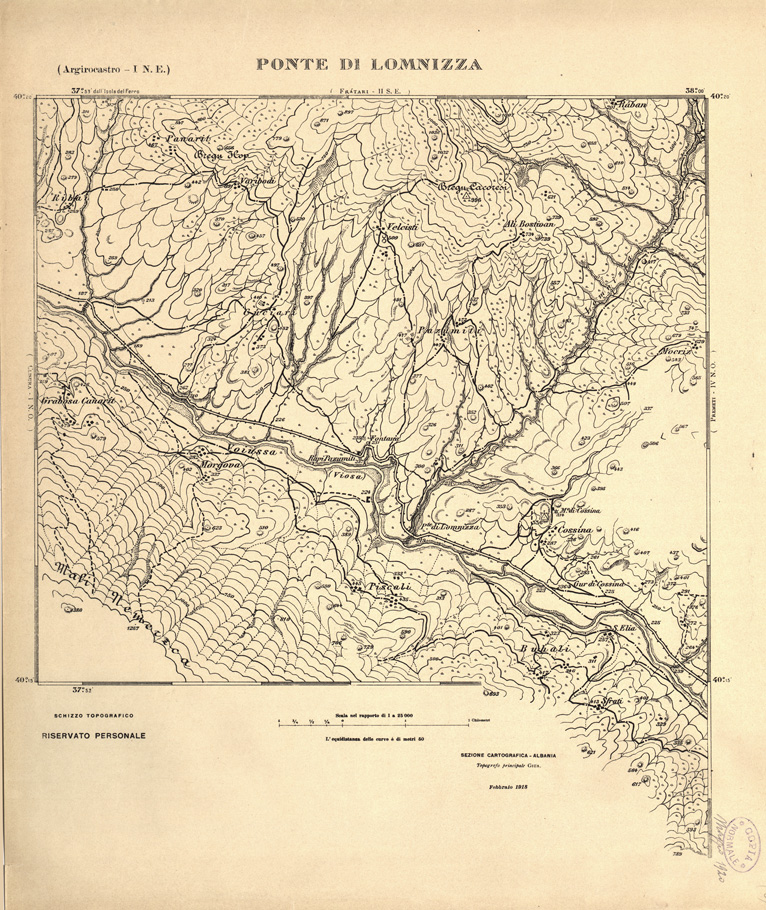 (N:31920) ALBANIA MERIDIONALE - PONTE DI LOMNIZZA (SE006217) Carte e stampe antiche: riproduzione a colori su carta (formato A1)