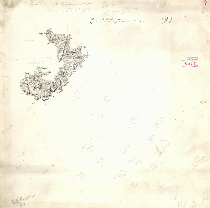 (N:35300) CONFINI ALBANESI NORD - ORIENTALI - TAVOLA 07 (SE006265) Carte e stampe antiche: riproduzione a colori su carta (formato A1)