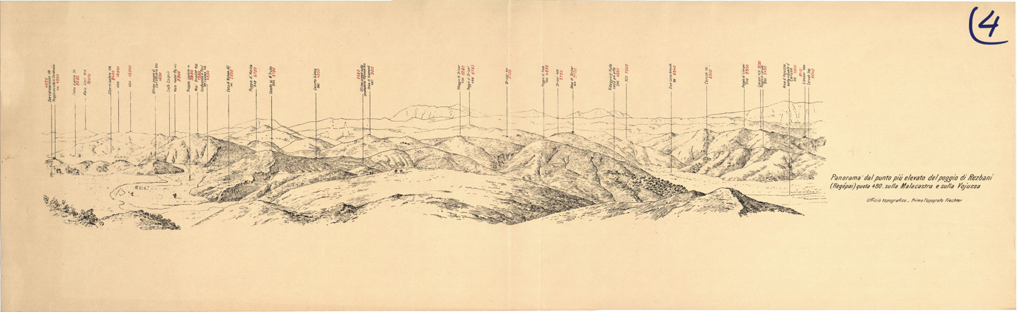 (N:32033) SCHIZZI PANORAMICI DELL'ALBANIA - FOGLIO 4 (SE006292) Carte e stampe antiche: riproduzione a colori su carta (formato A1)