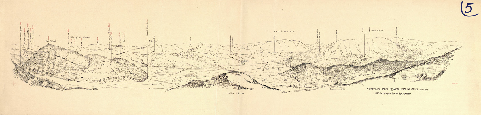 (N:32035) SCHIZZI PANORAMICI - FOGLIO 5 (SE006294) Carte e stampe antiche: riproduzione a colori su carta (formato A1)