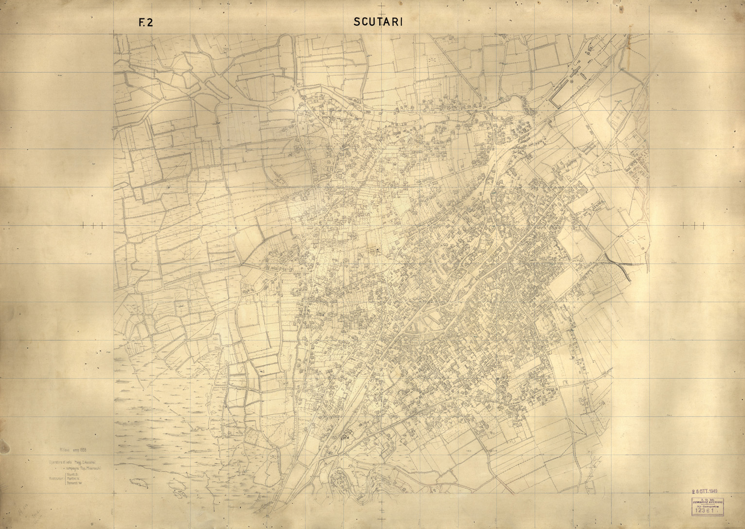 (N:32085) SCUTARI - FOGLIO 2 (SE006344) Carte e stampe antiche: riproduzione a colori su carta (formato A1)