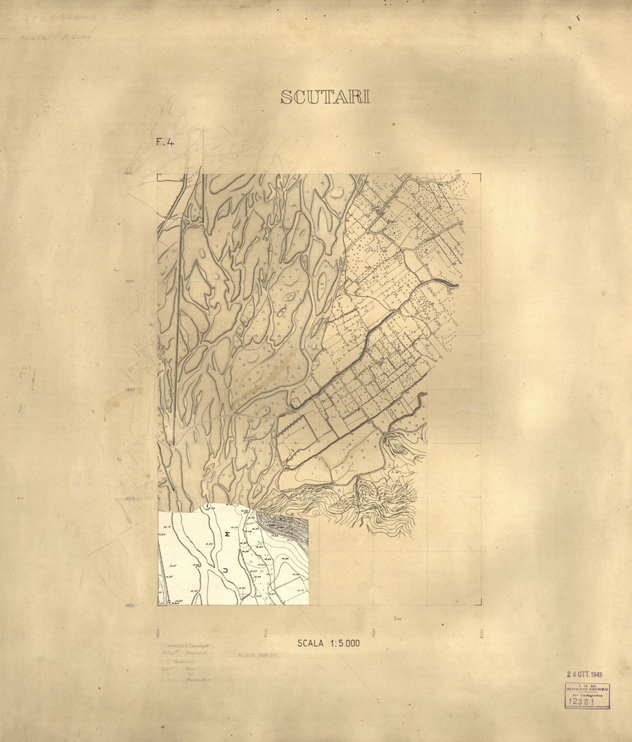 (N:32087) SCUTARI - FOGLIO 4 (SE006348) Carte e stampe antiche: riproduzione a colori su carta (formato A1)