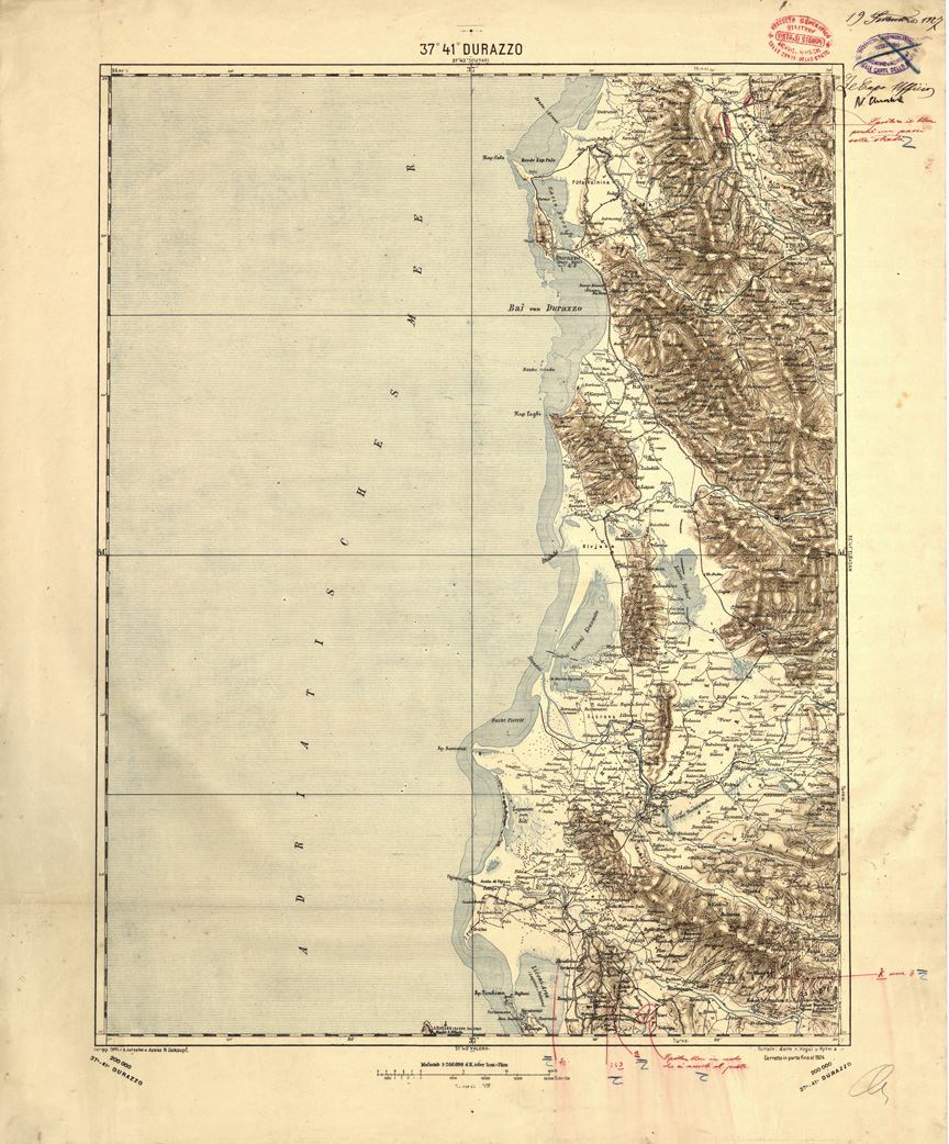 (N:32110) DURAZZO (SE006393) Carte e stampe antiche: riproduzione a colori su carta (formato A1)