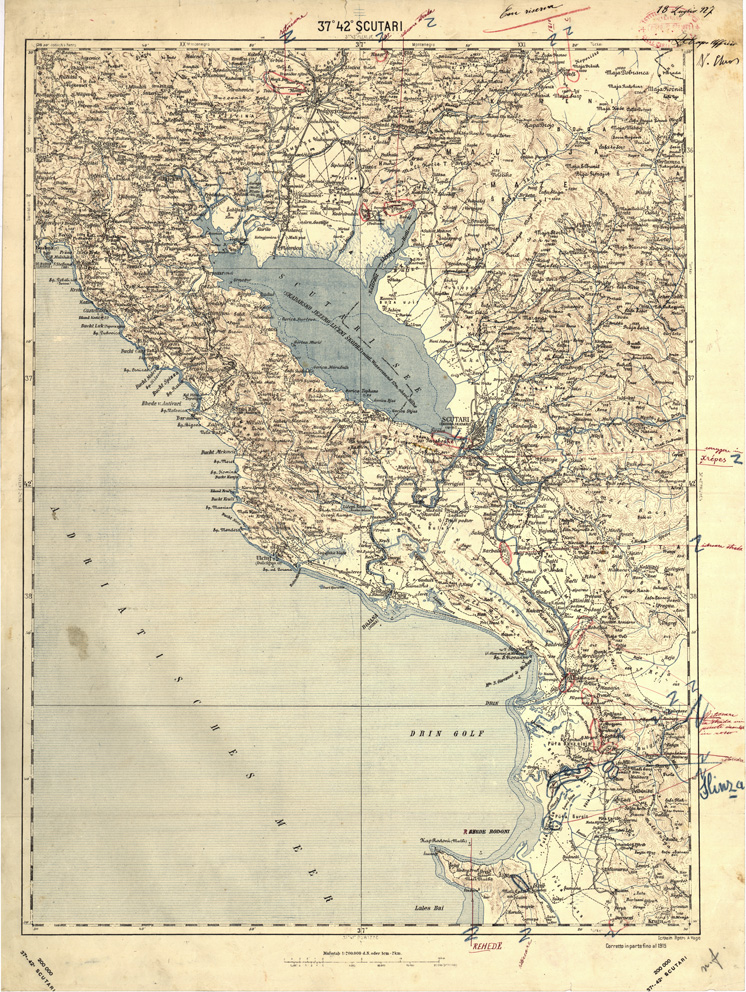 (N:32111) SCUTARI (SE006394) Carte e stampe antiche: riproduzione a colori su carta (formato A1)