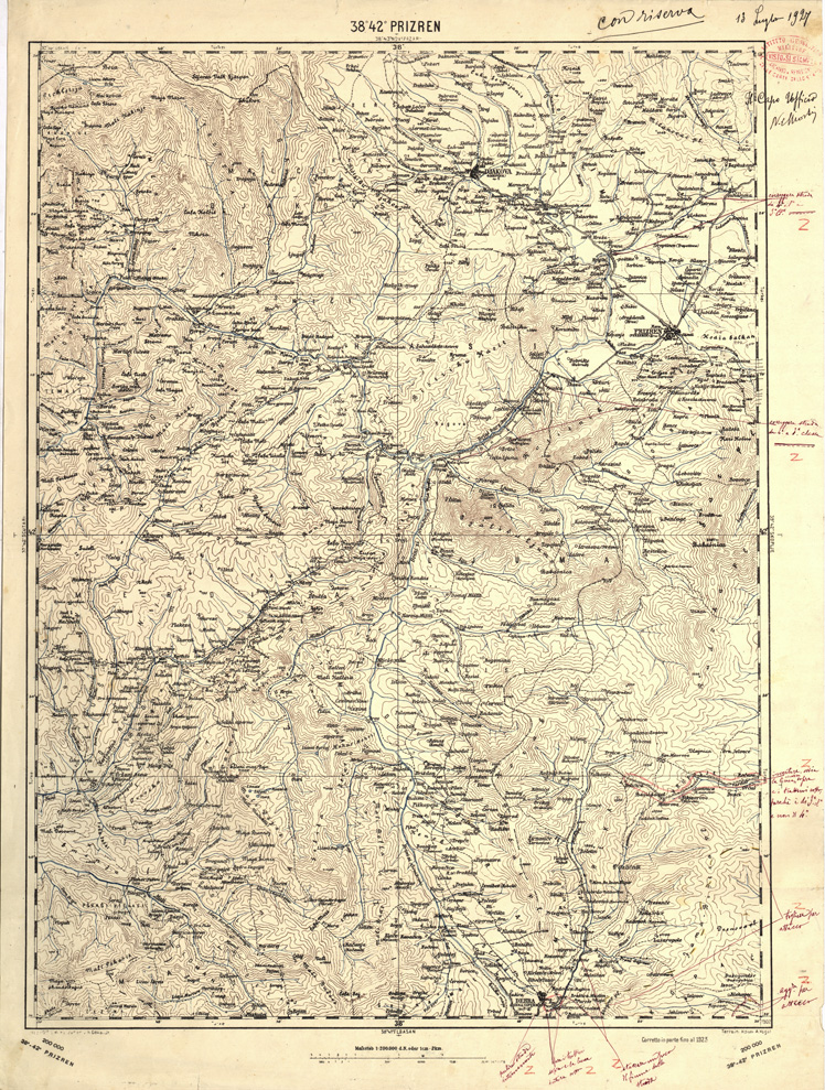 (N:32116) PRIZREN (SE006399) Carte e stampe antiche: riproduzione a colori su carta (formato A1)