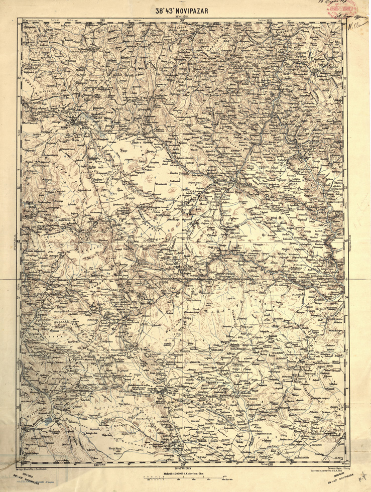 (N:32117) NOVIPAZAR (SE006400) Carte e stampe antiche: riproduzione a colori su carta (formato A1)
