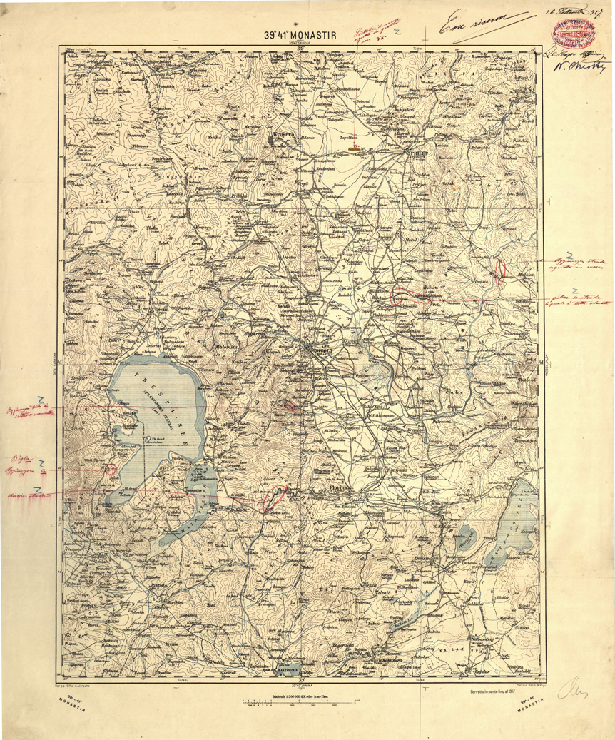 (N:32119) MONASTIR (SE006402) Carte e stampe antiche: riproduzione a colori su carta (formato A1)
