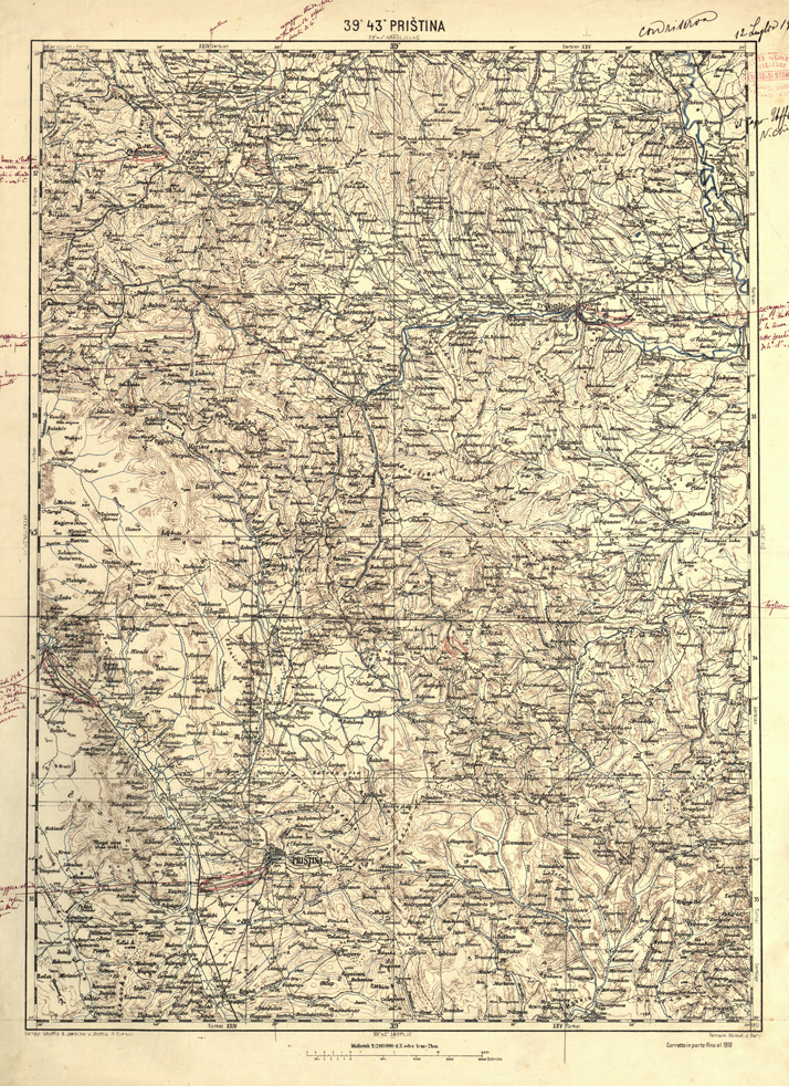 (N:32121) PRISTINA (SE006404) Carte e stampe antiche: riproduzione a colori su carta (formato A1)