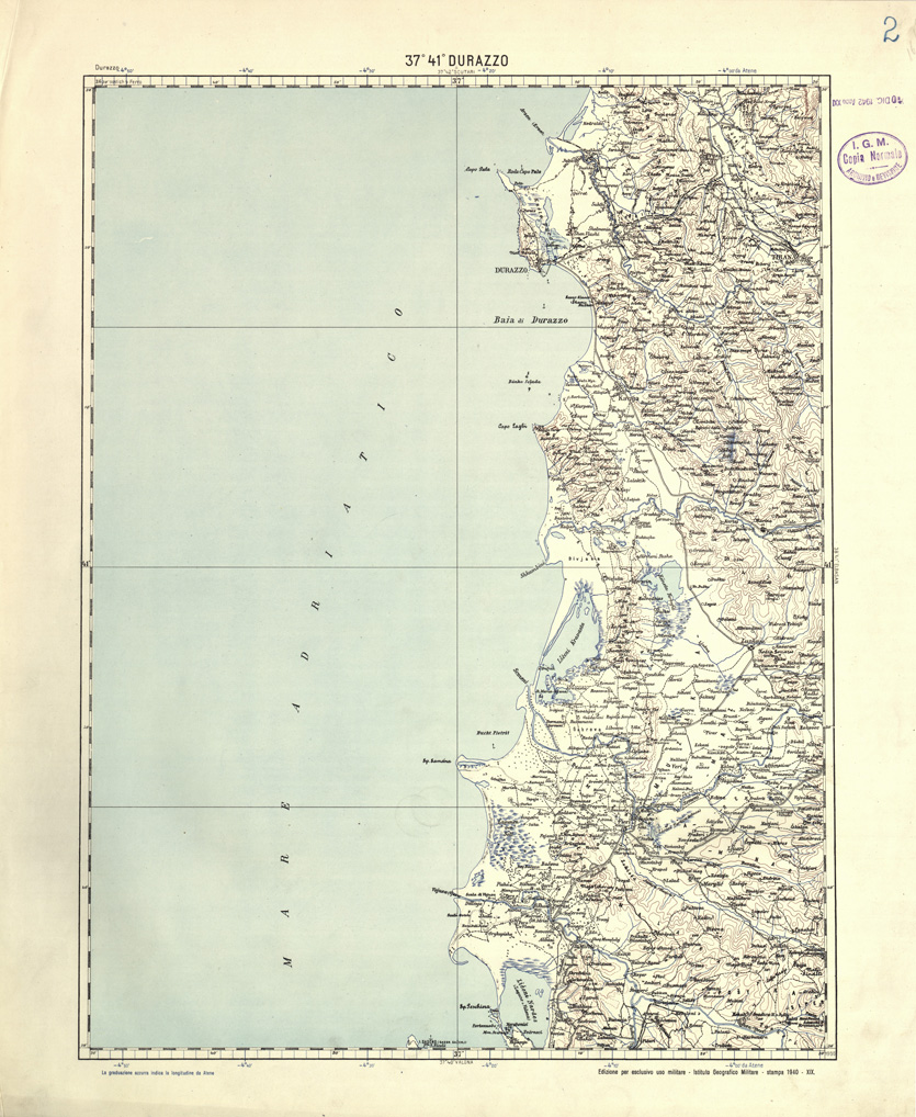 (N:32140) ALBANIA E GRECIA - DURAZZO (SE006417) Carte e stampe antiche: riproduzione a colori su carta (formato A1)