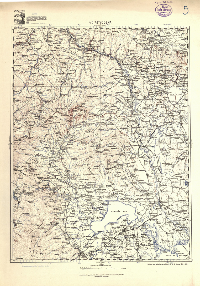 (N:32143) ALBANIA E GRECIA - VODENA (SE006420) Carte e stampe antiche: riproduzione a colori su carta (formato A1)
