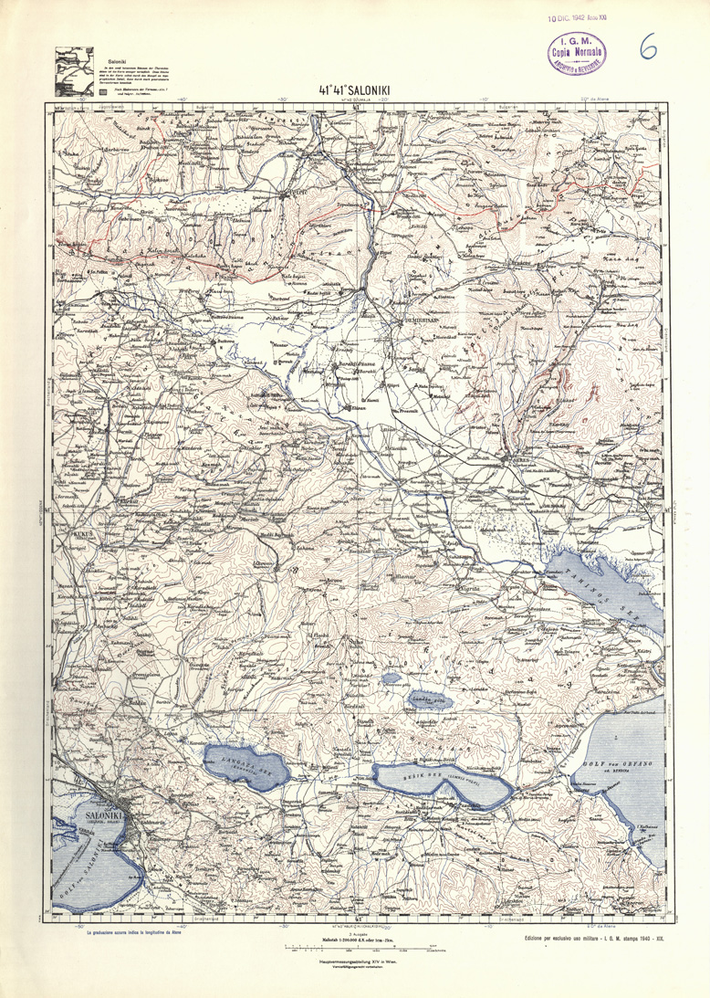 (N:32144) ALBANIA E GRECIA - SALONIKI (SE006421) Carte e stampe antiche: riproduzione a colori su carta (formato A1)