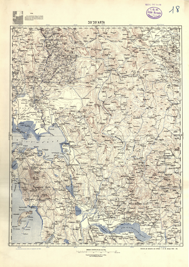 (N:32150) ALBANIA E GRECIA - ARTA (SE006427) Carte e stampe antiche: riproduzione a colori su carta (formato A1)