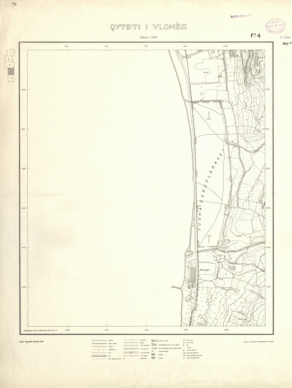 (N:32170) QYTETI I VLONES ( VALONA ) - FOGLIO 4 (SE006441) Carte e stampe antiche: riproduzione a colori su carta (formato A1)