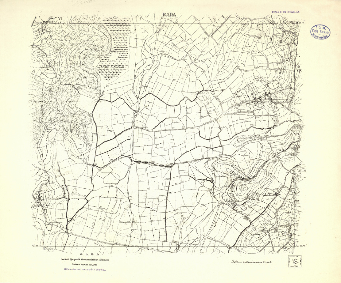 (N:32197) ALBANIA RILIEVI S.A.R.A. - FOGLIO VI - RADA (SE006471) Carte e stampe antiche: riproduzione a colori su carta (formato A1)