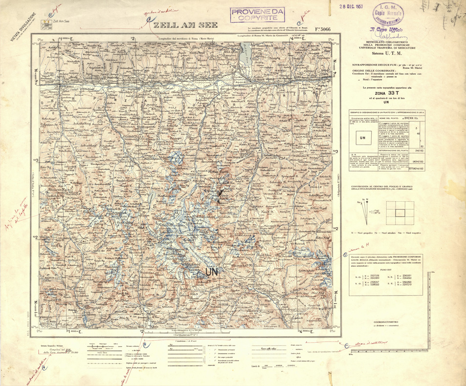 (N:32375) FOGLI OLTRE FRONTIERA - FOGLIO 3066 ZELL AM SEE (SE006678) Carte e stampe antiche: riproduzione a colori su carta (formato A1)