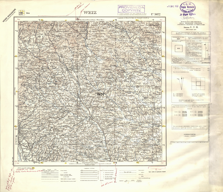 (N:32381) FOGLI OLTRE FRONTIERA - FOGLIO 3072 WEIZ (SE006684) Carte e stampe antiche: riproduzione a colori su carta (formato A1)