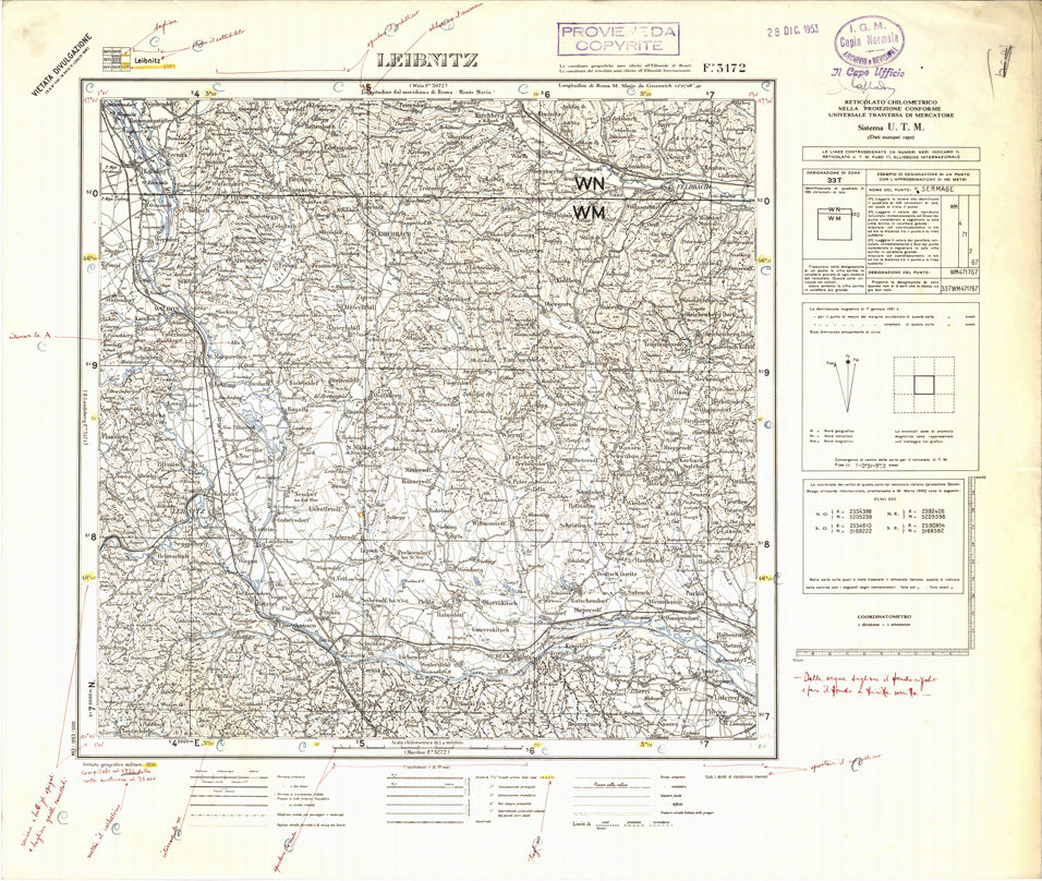 (N:32389) FOGLI OLTRE FRONTIERA - FOGLIO 3172 LEIBNITZ (SE006692) Carte e stampe antiche: riproduzione a colori su carta (formato A1)