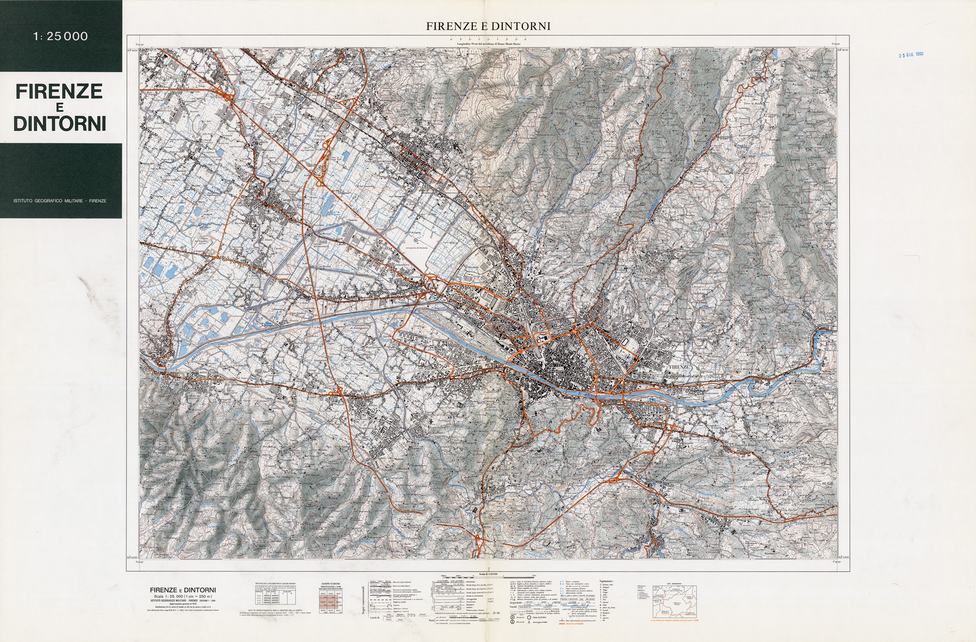 (N:35437) FIRENZE E DINTORNI (SE007122) Carte e stampe antiche: riproduzione a colori su carta (formato A1)