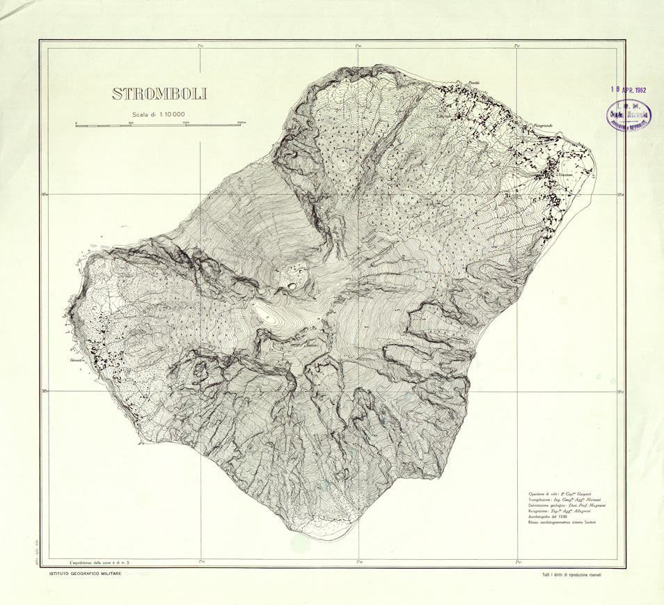 (N:32467) STROMBOLI (SE007165) Carte e stampe antiche: riproduzione a colori su carta (formato A1)