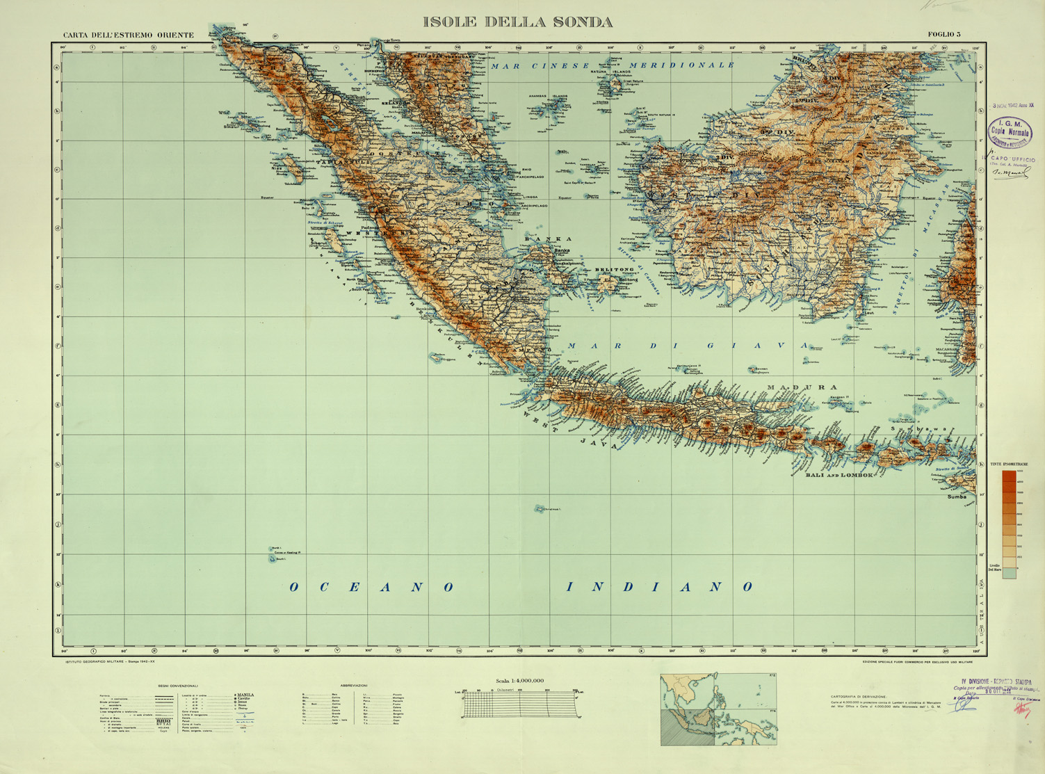 (N:32762) ESTREMO ORIENTE - FOGLIO 3 ISOLA DELLA SONDA. (SE007457) Carte e stampe antiche: riproduzione a colori su carta (formato A1)