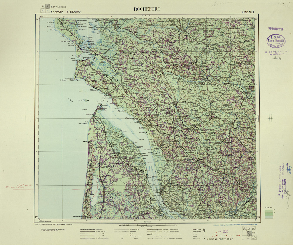 (N:33056) FRANCIA - ROCHEFORT SEZ. L30 I S.E. (SE007474) Carte e stampe antiche: riproduzione a colori su carta (formato A1)