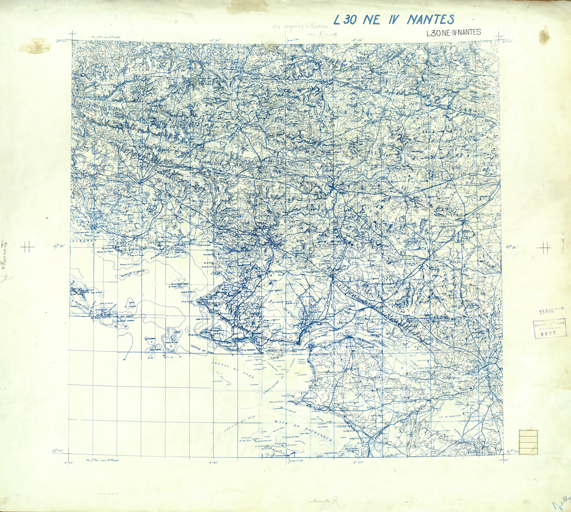 (N:33157) FRANCIA ORIGINALI A TIPI SEPARATI - NANTES SEZ. L30 IV N.E. CURVE. (SE007532) Carte e stampe antiche: riproduzione a colori su carta (formato A1)