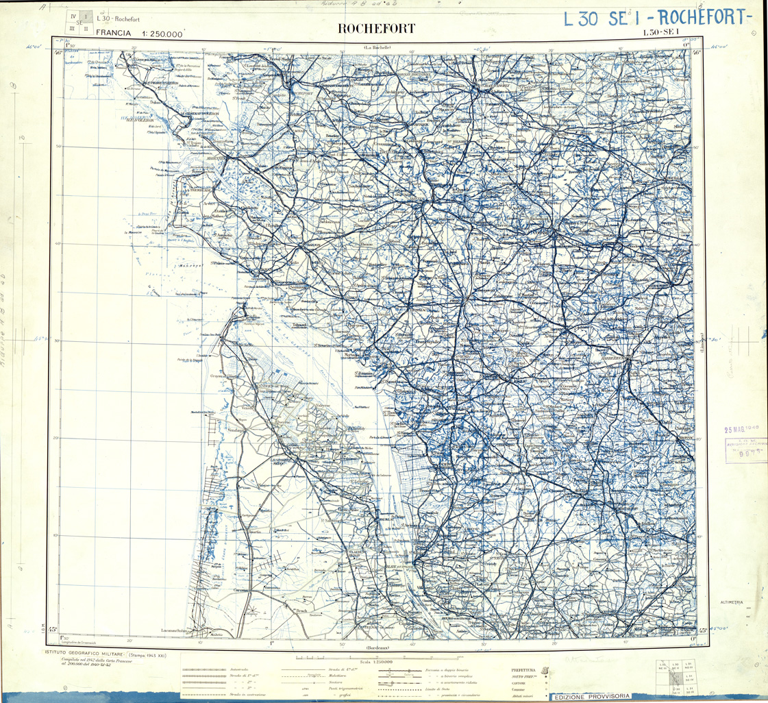 (N:33159) FRANCIA ORIGINALI A TIPI SEPARATI - ROCHEFORT SEZ. L30 I S.E. NERO. (SE007534) Carte e stampe antiche: riproduzione a colori su carta (formato A1)