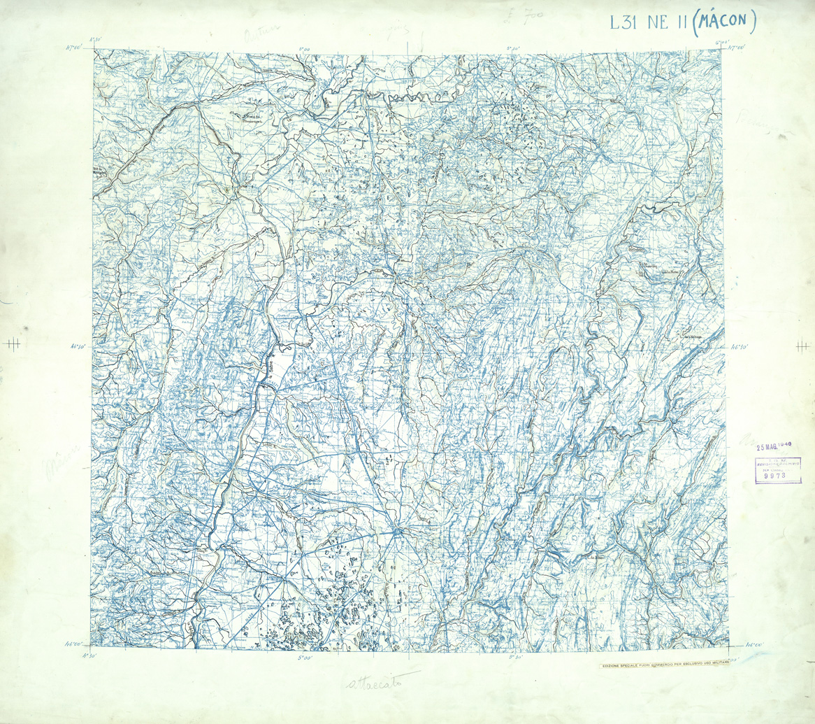 (N:33184) FRANCIA ORIGINALI A TIPI SEPARATI - MACON SEZ. L31 II N.E. ACQUE. (SE007551) Carte e stampe antiche: riproduzione a colori su carta (formato A1)