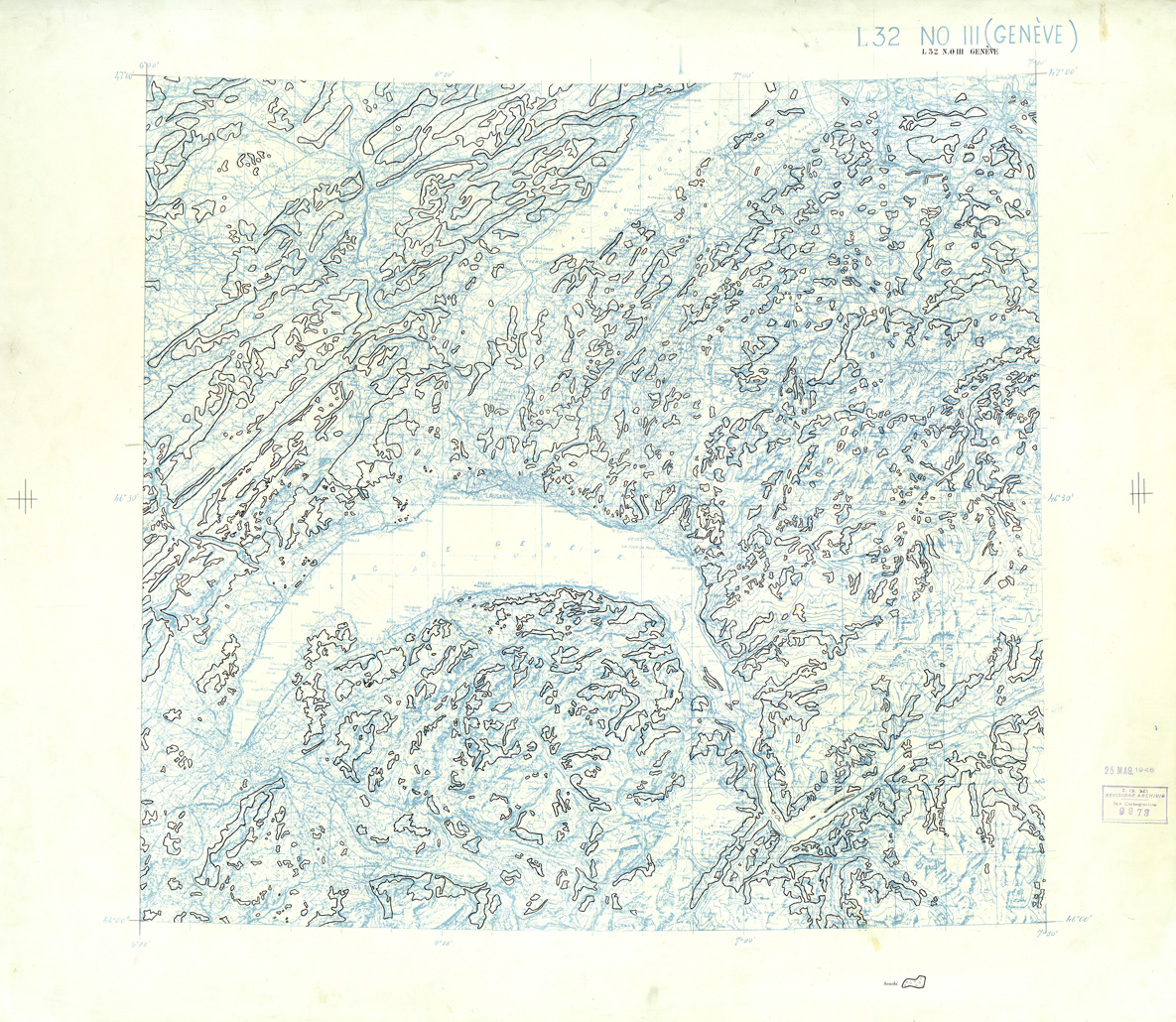 (N:33264) FRANCIA ORIGINALI A TIPI SEPARATI - BERNE GENEVE SEZ. L32 III N.O. BOSCHI. (SE007621) Carte e stampe antiche: riproduzione a colori su carta (formato A1)