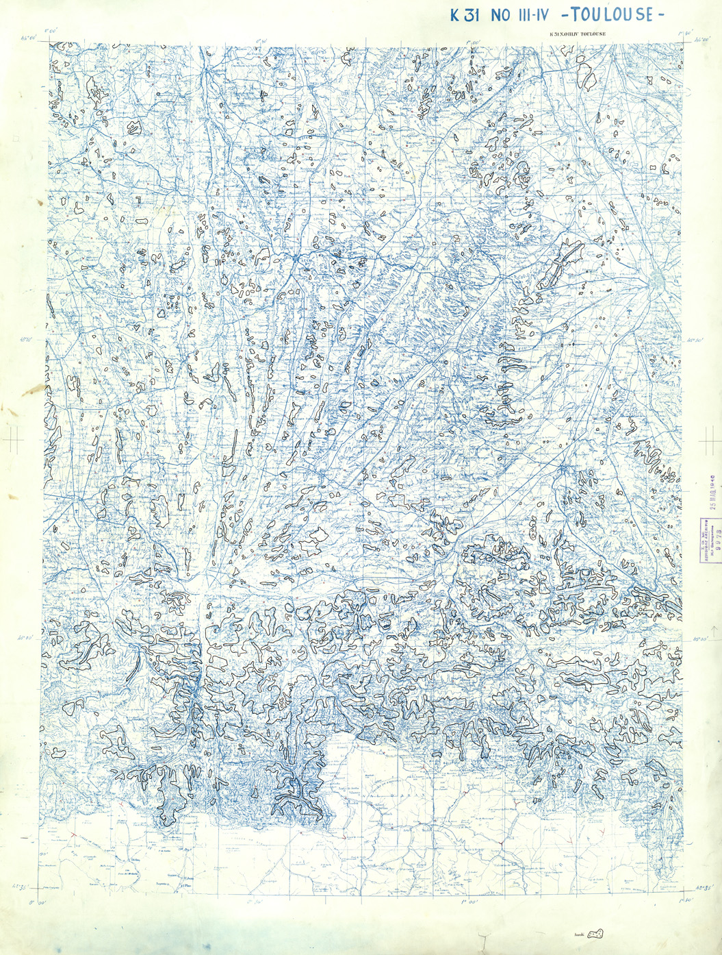 (N:33293) FRANCIA ORIGINALI A TIPI SEPARATI - TOULOUSE SEZ. K31 III IV N.O. BOSCHI. (SE007649) Carte e stampe antiche: riproduzione a colori su carta (formato A1)