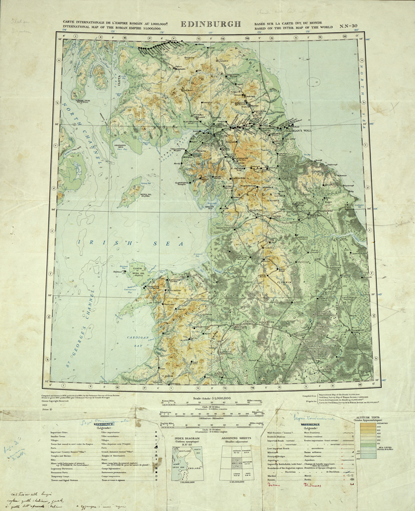 (N:33349) CARTA DELL'IMPERO ROMANO FOGLIO N 30 EDINBURGH (SE007763) Carte e stampe antiche: riproduzione a colori su carta (formato A1)
