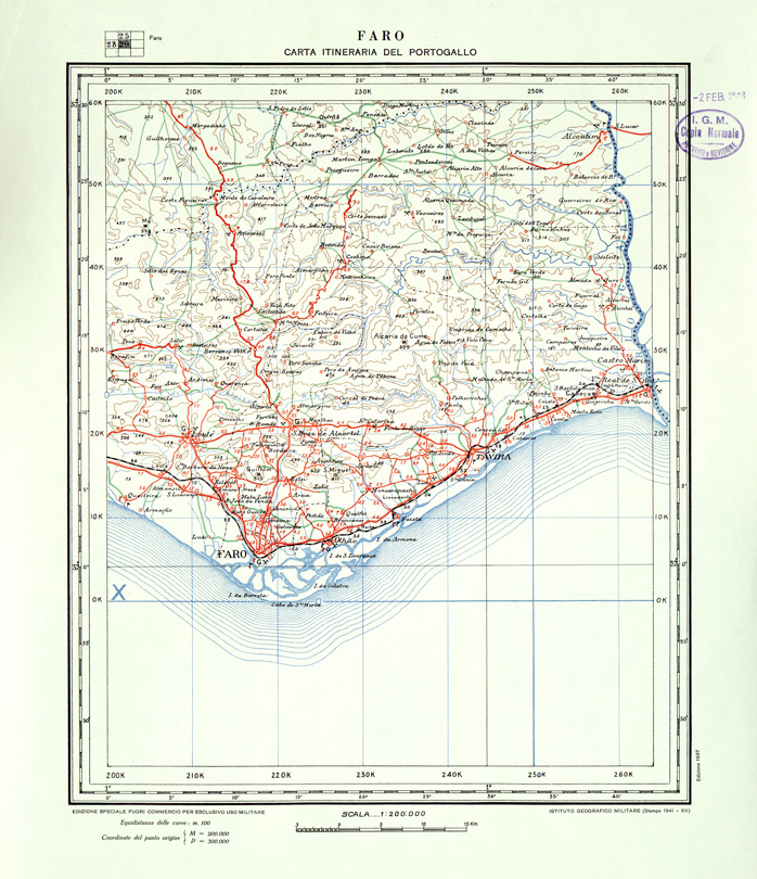 (N:33447) CARTA ITINERARIA DEL PORTOGALLO - FOGLIO 29 FARO. (SE007868) Carte e stampe antiche: riproduzione a colori su carta (formato A1)