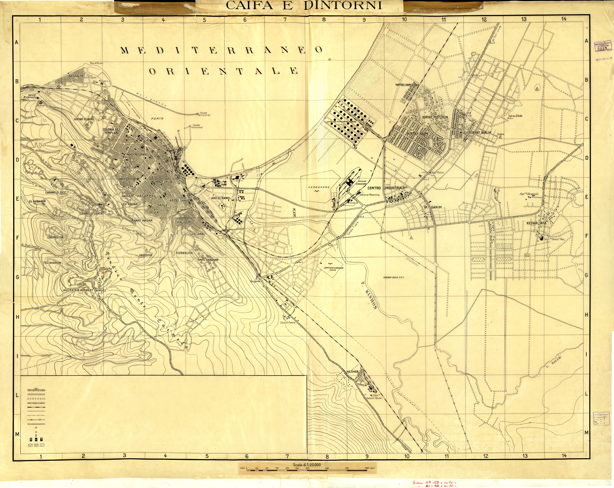 (N:33479) CAIFA E DINTORNI - ORIGINALE (SE007893) Carte e stampe antiche: riproduzione a colori su carta (formato A1)