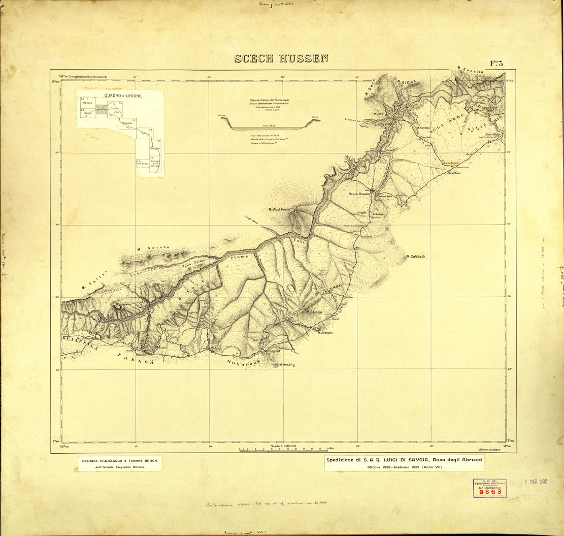 (N:33722) SOMALIA - FOGLIO 3 SCECH HUSSEN - ORIGINALE (SE008010) Carte e stampe antiche: riproduzione a colori su carta (formato A1)