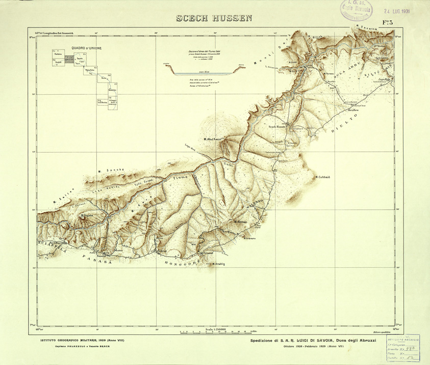(N:33731) SOMALIA - FOGLIO 3 SCECH HUSSEN (SE008019) Carte e stampe antiche: riproduzione a colori su carta (formato A1)
