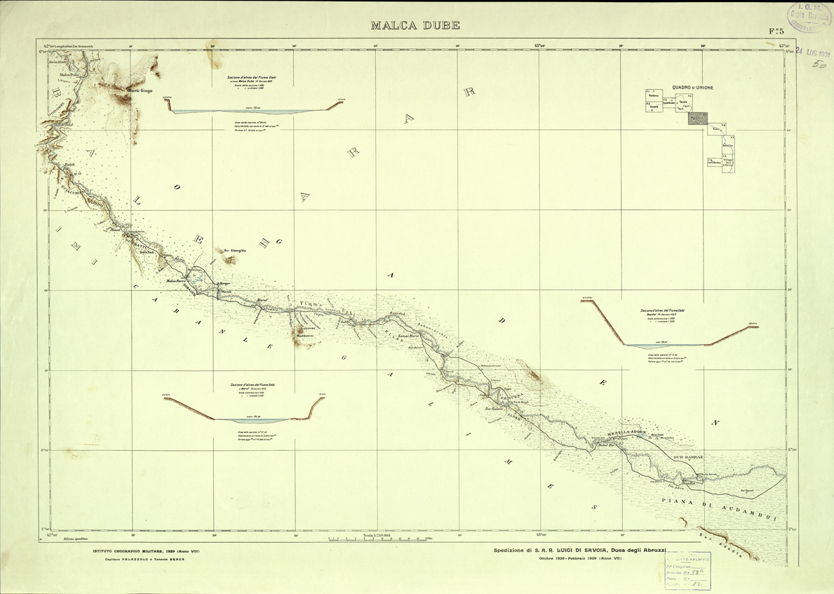 (N:33733) SOMALIA - FOGLIO 5 MALCA DUBE (SE008021) Carte e stampe antiche: riproduzione a colori su carta (formato A1)