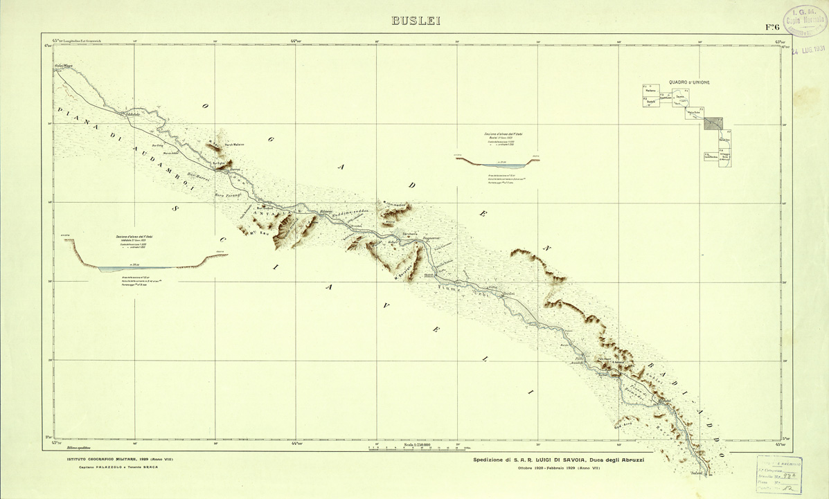 (N:33735) SOMALIA - FOGLIO 6 BUSLEI (SE008022) Carte e stampe antiche: riproduzione a colori su carta (formato A1)