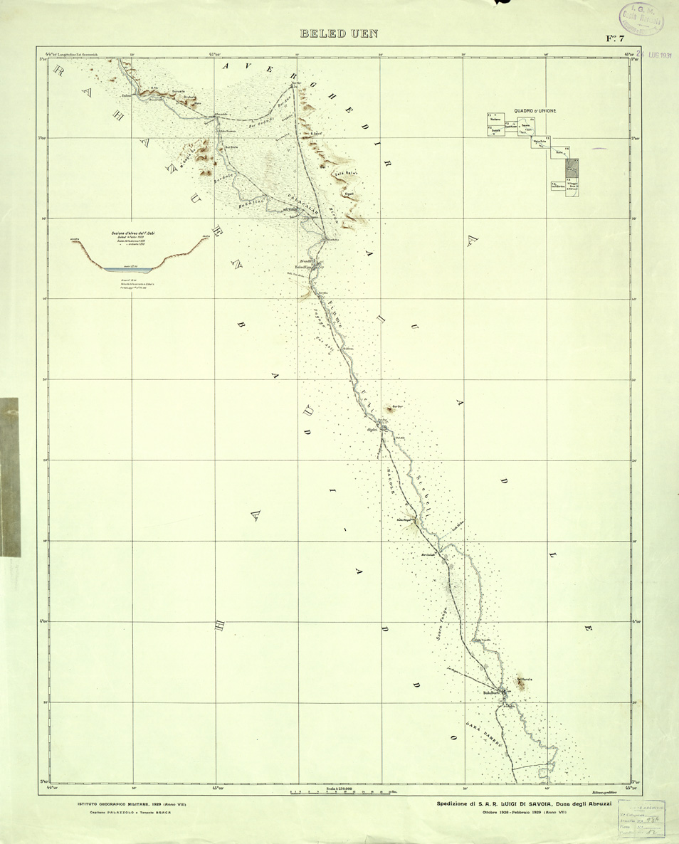 (N:33736) SOMALIA - FOGLIO 7 BELED UEN (SE008023) Carte e stampe antiche: riproduzione a colori su carta (formato A1)